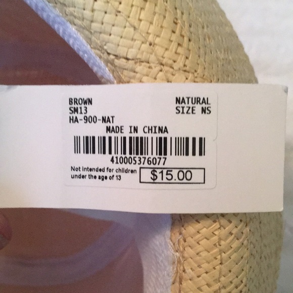 NWT Charming Charlie paper fedora hat casual cap fabric headband with butterfly - Picture 9 of 11